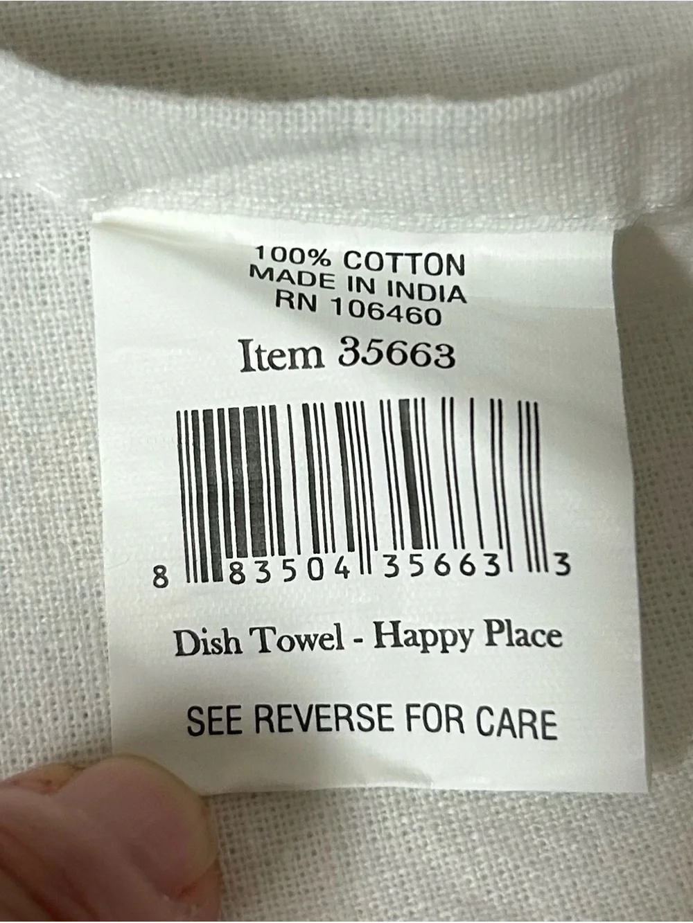 Beach Themed Kitchen Towel Beach Is My Happy Place White Flour Sack Dish Towel